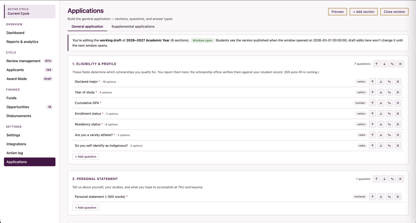 The application builder
